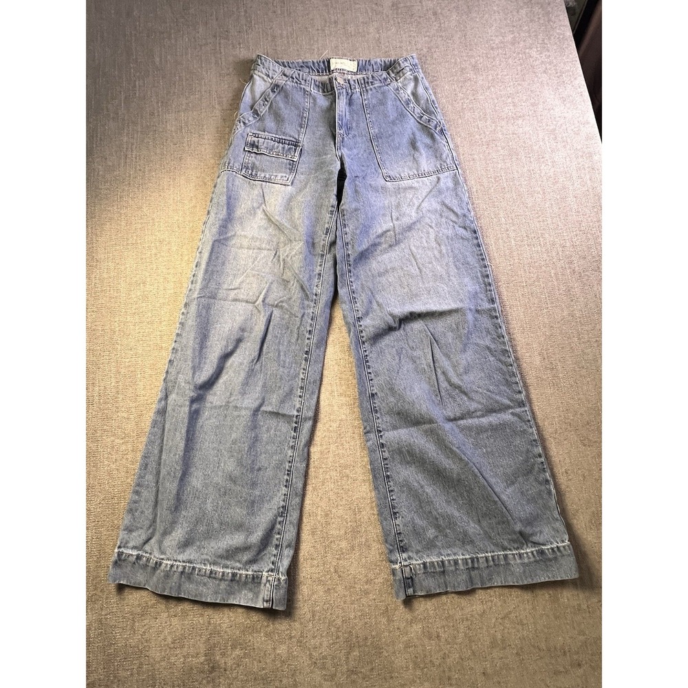 Banjara Jeans Women's 7 Blue Wide Leg Bohemian Vintage Inspired Light Wash Denim